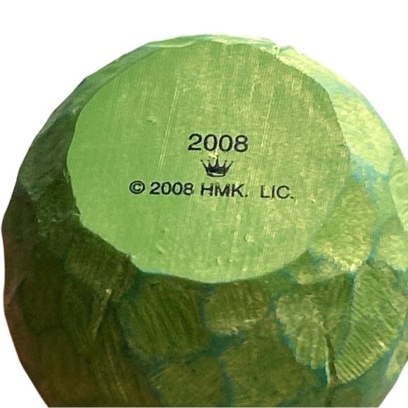 Santa Claus Christmas Ornament Figurine On Green Ball Holiday - Picture 5 of 6